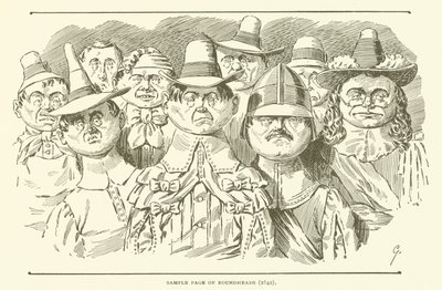 Página de muestra de Roundheads (1642) de American School